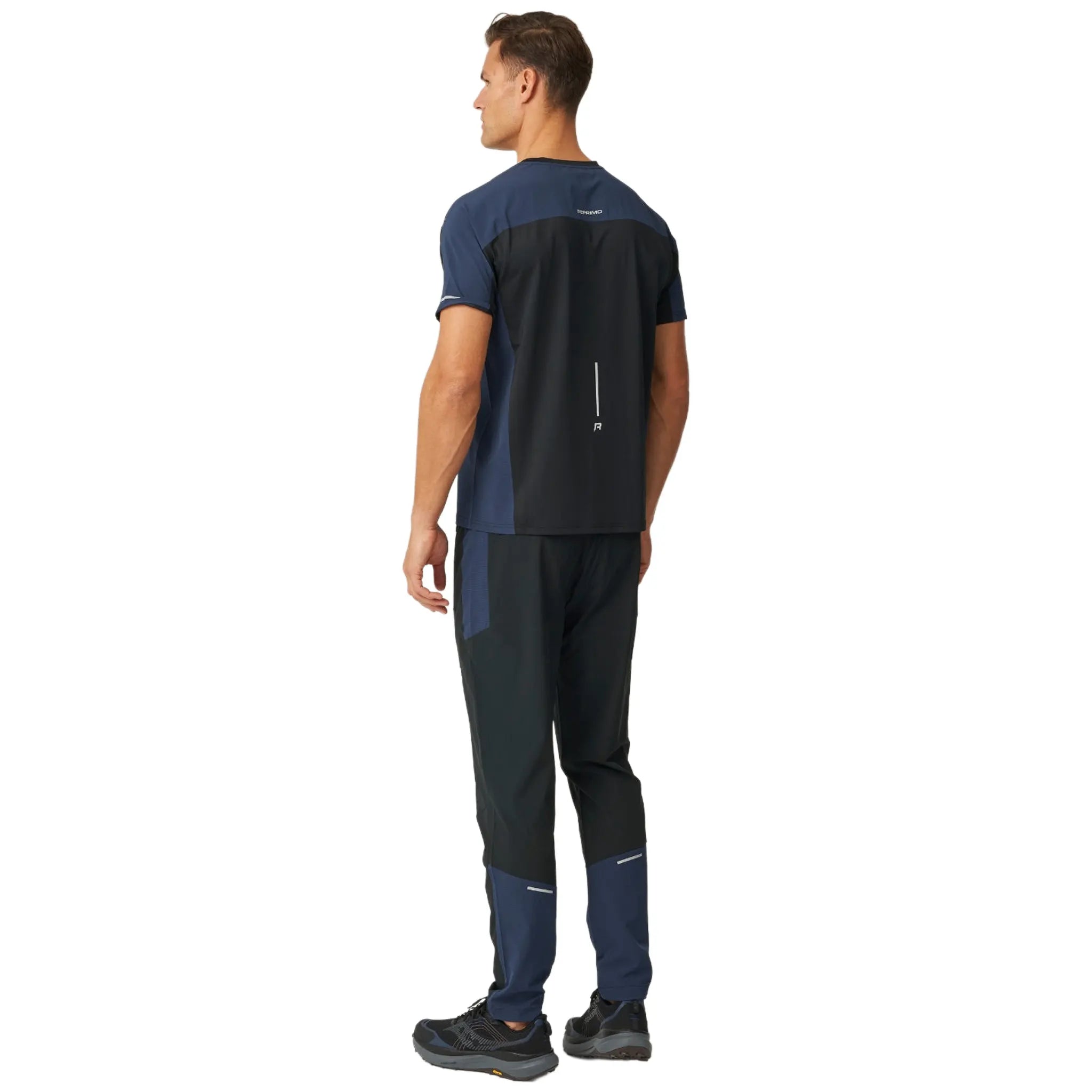 Back View of Reprimo Nova Black Navy Track Pants REP254-457